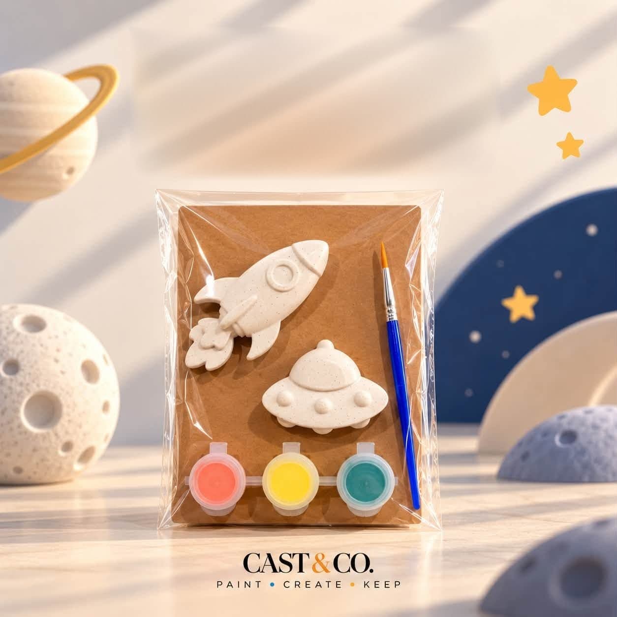 Blast-off Rocket & UFO Painting Kit
