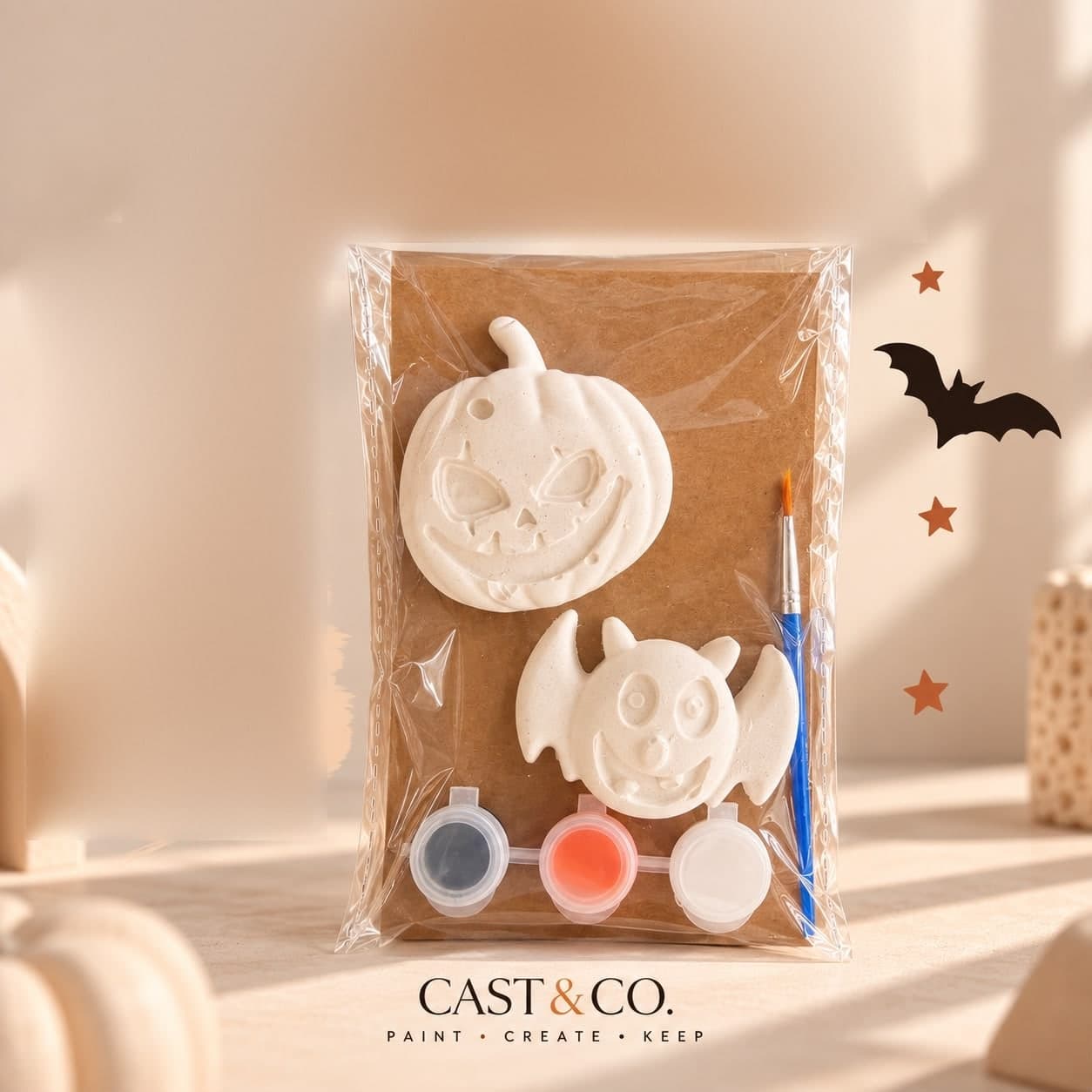 Jack-o'-Lantern & Bat Painting Kit