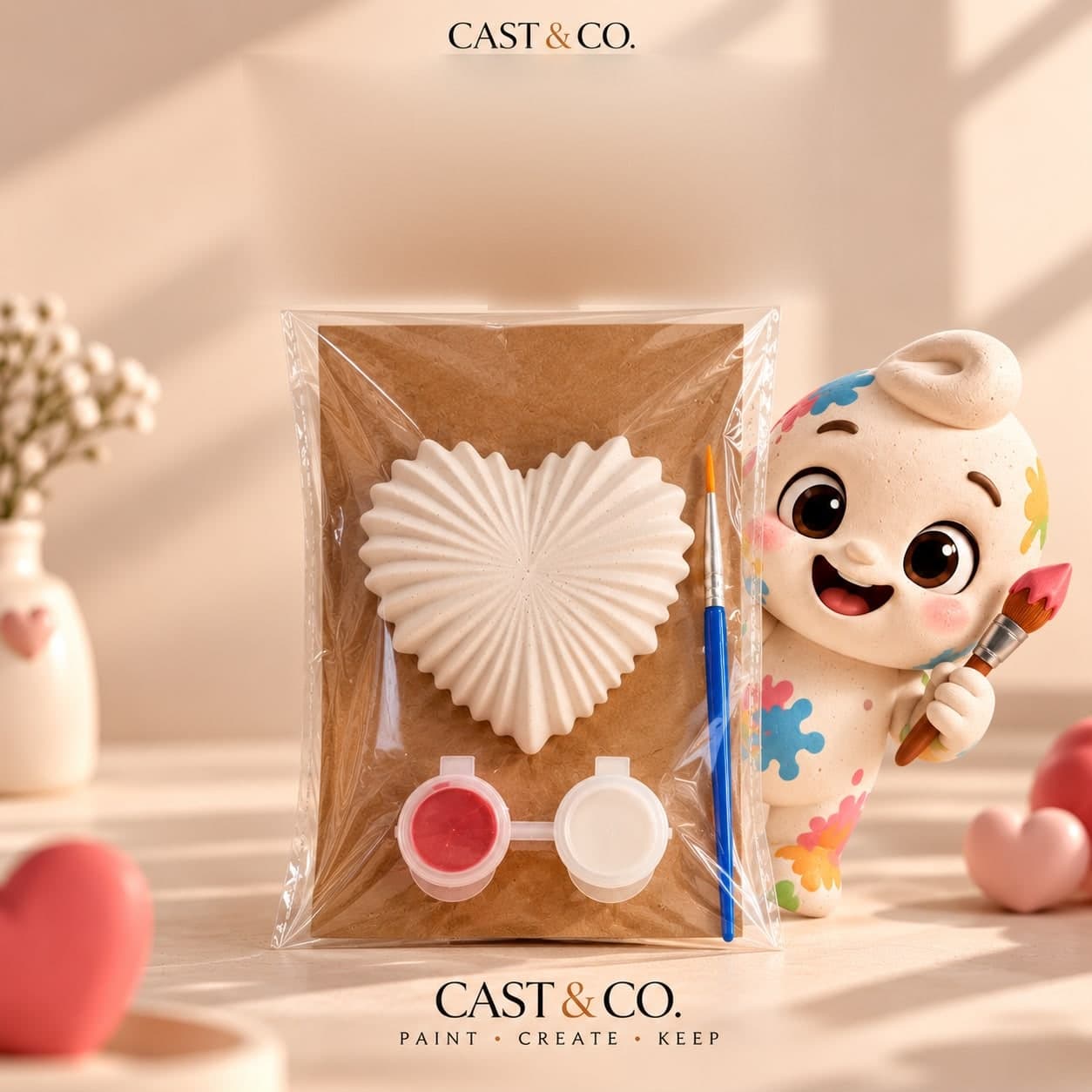 Ribbed Heart Painting Kit