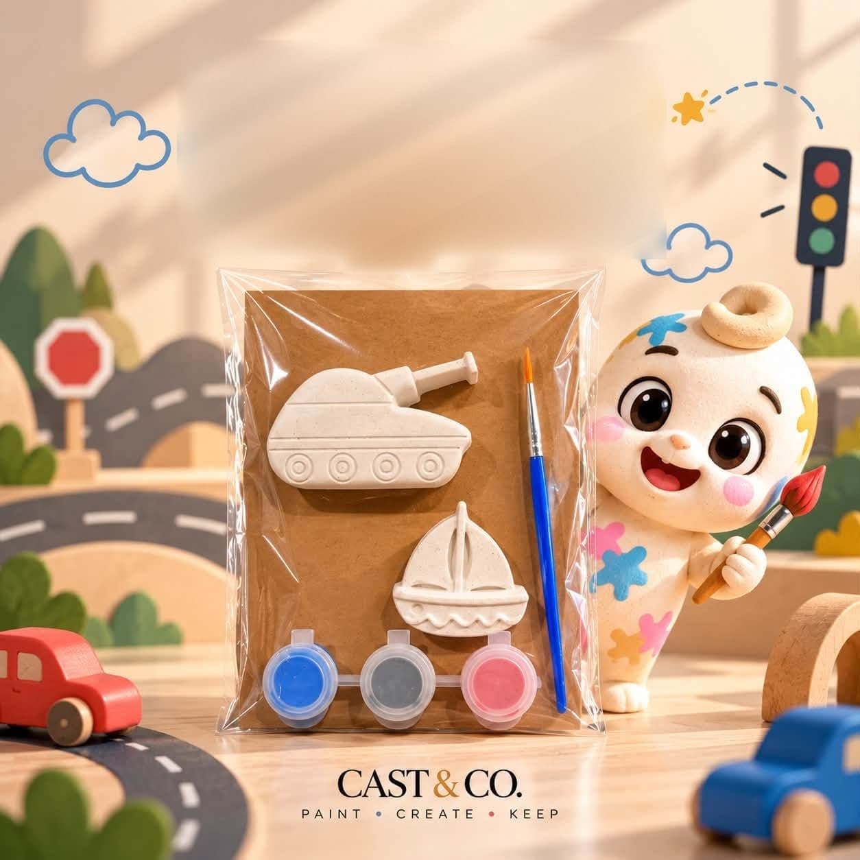 Tank & Sailboat Painting Kit